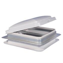 Load image into Gallery viewer, Roof Vent Heng&#39;s Industries V071101-C1G1 Manual Opening, For 14&quot; x 14&quot;, Fits Roof Thickness From 1&quot; To 2-9/16&quot;, With Screen, Without Fan, White, Plastic Base/ Acrylic UV Resistant Translucent Lid, Standard Mount, With Interior Garnish/ Radius Corners - Young Farts RV Parts