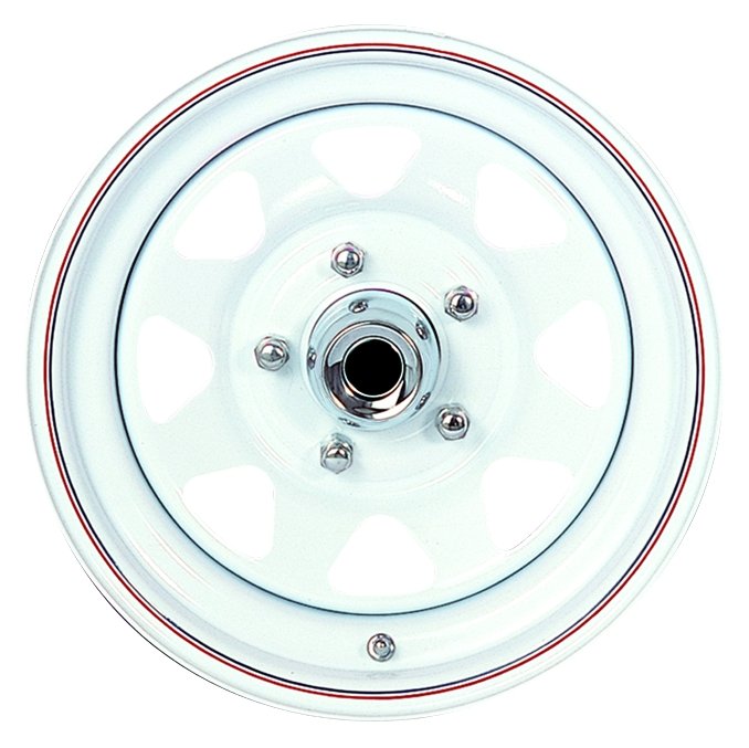 RT RT3722 - White Eight Spoke Rim 13"x4.5" 0 ET 3.19 - Young Farts RV Parts