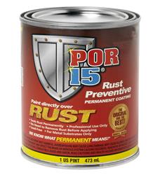 Rust Treatment Por 15 45108 Used To Destroy Old Rust And Prevent New Rust Forming For Automotive/ Industrial/ Marine/ Garage Floors/ Roofs/ HVAC Pipes/ Beams/ Home Appliances; 16 Ounce Can; Brush-Top; Single - Young Farts RV Parts