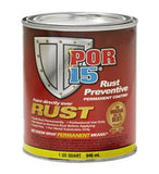 Rust Treatment Por 15 45204 Used To Destroy Old Rust And Prevent New Rust Forming For Automotive/ Industrial/ Marine/ Garage Floors/ Roofs/ HVAC Pipes/ Beams/ Home Appliances; 1 Quart Can; Brush-Top; Single
