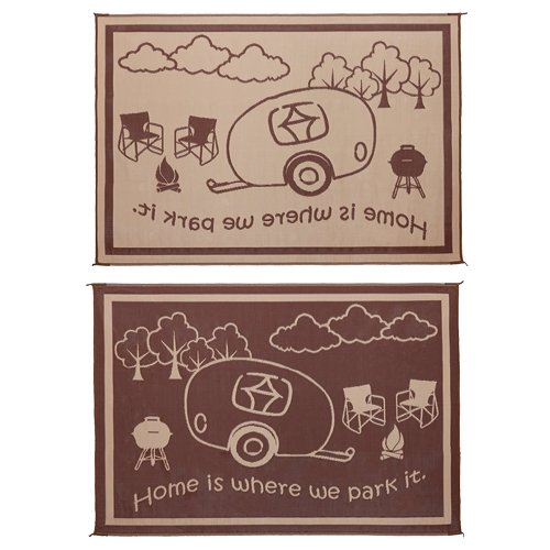 Rv Home Mat 8'X11'Brown/Beige - Young Farts RV Parts