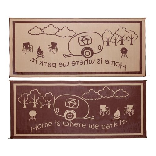 Rv Home Mat 8'X18'Brown/Beige - Young Farts RV Parts
