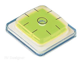 RV Level RV Designer E403 Bubble, Levels Surface/ Horizontal/ Vertical, White, Single, 1-3/4