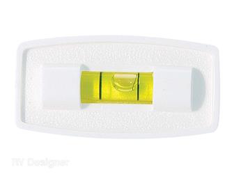 RV Level RV Designer E407 Bubble, Stick-On Level, White Housing, 2