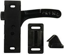 Load image into Gallery viewer, Screen Door Latch JR Products 06-11865 Universal Use With 3&quot; Mounting Holes; With Striker; Bi-Directional; Black - Young Farts RV Parts