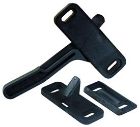Screen Door Latch JR Products 11215 Replacement For PHILIPS Style Doors; 2.3" Mounting Holes From Centre; Left Hand Opening; Black - Young Farts RV Parts