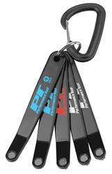 Screwdriver Performance Tool W30977 Low Profile, Phillips: #1/ #2/ Pozi PZ1/ PZ2 And Slotted 3/16" Length, Steel Handles, S2 Alloy Steel Bits, With Key Ring And Carabiner Clip - Young Farts RV Parts