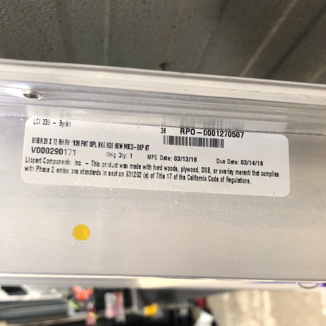 sed Rv Radius Entry Door 25 1/2 x 70 1/2 Lipper V000290171 - Young Farts RV Parts