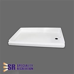 Shower Pan 24" x 24" x 2.46", Center Drain, White Specialty Recreation SP2424W - Young Farts RV Parts