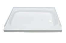 Load image into Gallery viewer, Shower Pan 24&quot; x 32&quot;, Lippert Components 210371 Better Bath, Rectangular, With Threshold, Right Hand Drain, White - Young Farts RV Parts
