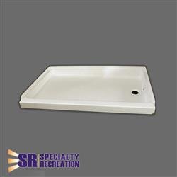 Shower Pan 24" x 36" x 3.57 To 4.23", Left Hand Drain, Parchment Specialty Recreation SP2436PL - Young Farts RV Parts