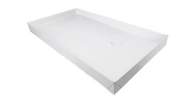 Shower Pan Icon 14069 SP500, Rectangle, 39 - 1/2" x 21 - 3/8" x 3 - 3/8" , With Ready To Drill Drain, Polar White, ABS Plastic - Young Farts RV Parts