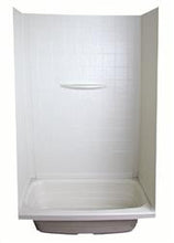 Load image into Gallery viewer, Shower Surround 24&quot; x 40&quot; x 58&quot; Lippert Components 306206 Better Bath, 1 Piece Design, Bath Surround, Parchment, Faux Tile, ABS Plastic - Young Farts RV Parts