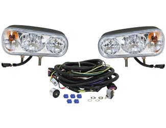Snow Plow Light Buyers Products 1311100 Auxiliary Headlight, With Turn Signals, 288 Watts, 2 Clear and 1 Amber Halogen Bulbs, Clear Lens - Young Farts RV Parts