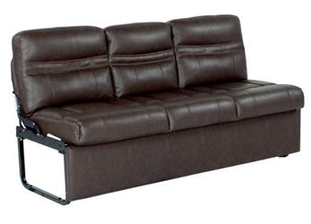Sofa Lippert Components 2020129837 Thomas Payne Furniture, Jack Knife, 68" Width x 30" Depth x 34" Height Overall, 65" Width x 20" Depth x 19" Height Seating Surface Size, 65" Width x 42" Depth x 19" Height Sleeping Surface Size, Seating For 2, Millbrae, - Young Farts RV Parts