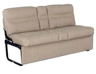 Sofa Lippert Components 2020135018 Thomas Payne Furniture, Jack Knife, 62" Width x 30" Depth x 34" Height Overall, 59" Width x 20" Depth x 19" Height Seating Surface Size, 59" Width x 42" Depth x 19" Height Sleeping Surface Size, Seating For 2, Altoona, P - Young Farts RV Parts