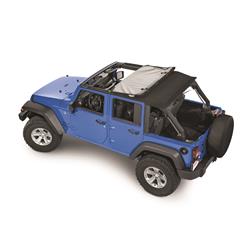 Soft Top TrailFX JTSB03 TrailFX Slant Back Top, Black Diamond, Fabric, Uses Factory Doors, Without Upper Door Windows - Young Farts RV Parts