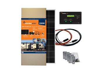 Solar Kit Samlex America SRV-200-30A Battery Charging Panel Kit, 200 Watt/ 20.52 Volt, Monocrystalline Panel, 26.77