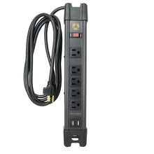 Load image into Gallery viewer, Southwire 5127 - All-Metal, Heavy-Duty Magnetic Power Strip with 2 x 2.4 Amp USB, 5 Outlets and 8 foot Cord - Young Farts RV Parts