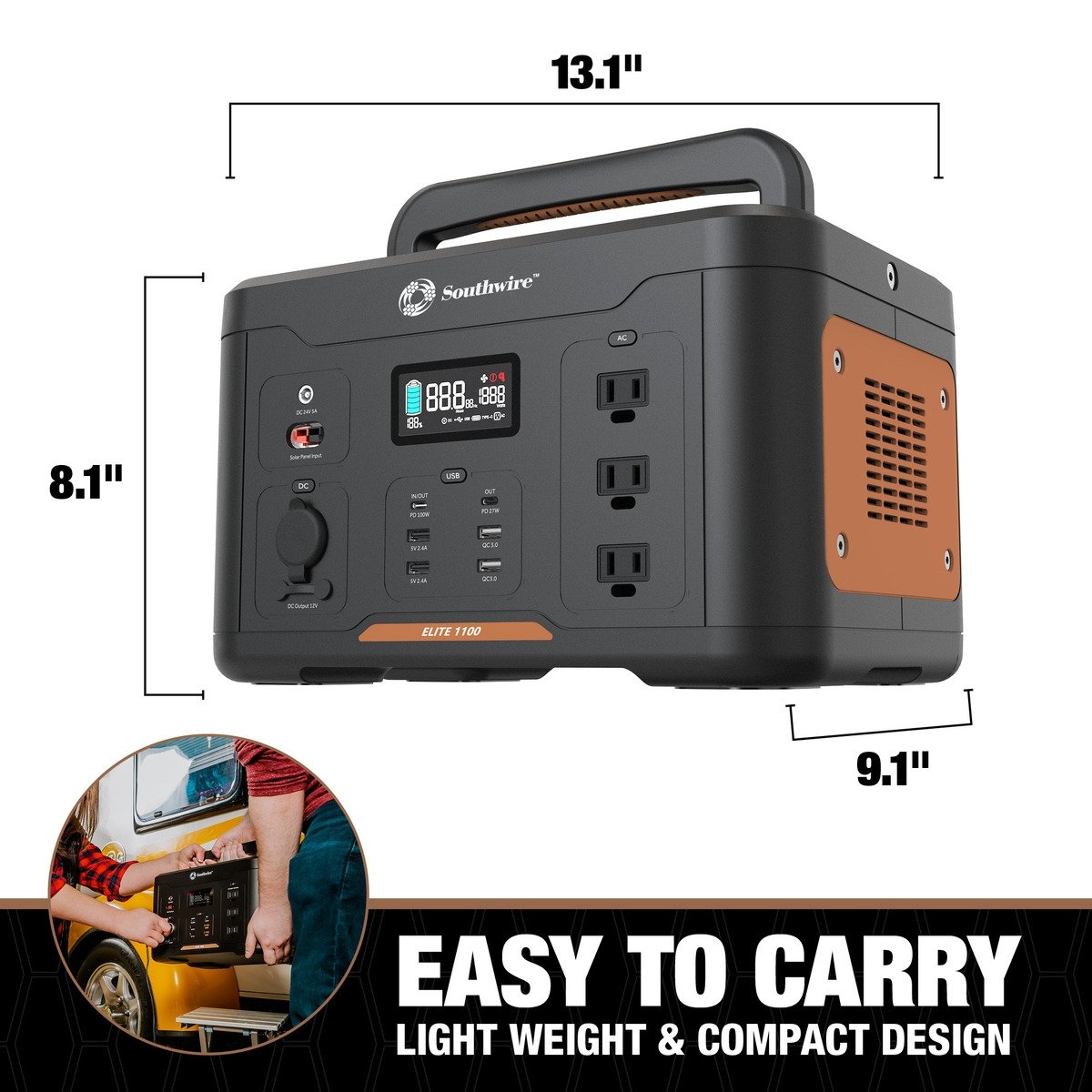 Southwire 53253 - Elite 1100 Series™ Portable Power Station - Young Farts RV Parts