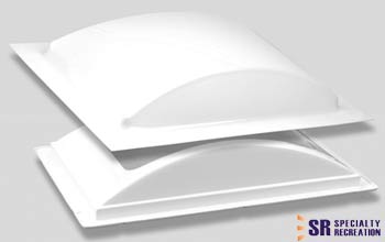 Specialty Recreation Skylight 1-1/2" Bubble Type Dome Rectangular White Opening 14" x 22" Set Of 2 - K1422WLP - Young Farts RV Parts