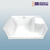 Specialty Recreation SP3048WRS shower pan 30 x 48 white right seat *SPECIAL ORDER*