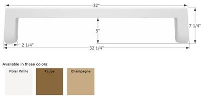 Step Trim Icon 12136 Forest River Brands Including Cardinal; 32 - 1/4" x 7 - 1/4" ; Taupe - Young Farts RV Parts