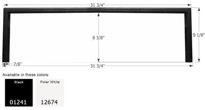 Step Trim Icon 12674 Travelaire Brands; 31 - 3/4" x 9 - 1/8" ; Polar White - Young Farts RV Parts