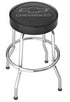 Stool Plasticolor 004790R01 Garage Stools, Round Black Vinyl Seat With Gray Chevy Logo, Non-Swivel, 4 Steel Legs - Young Farts RV Parts