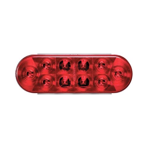 STOP/TURN LIGHT 6" OVAL RED - Young Farts RV Parts