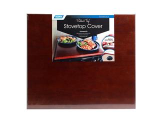 Stove Top Cover Camco 43526 Oak Accents ™; 19-1/2" x 17-3/4"; Bordeaux; Dark Finish; Hardwood - Young Farts RV Parts