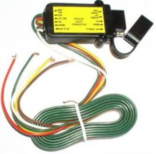 Tail Light Converter Pollak 12-751EV 5 Wire To 4 Wire Flat Molded, Adapts Vehicles With Separate Turn and Stop Lights To Standard Trailer Tail Light Wiring, 3 Amp, 12 Volt, 60" Length - Young Farts RV Parts