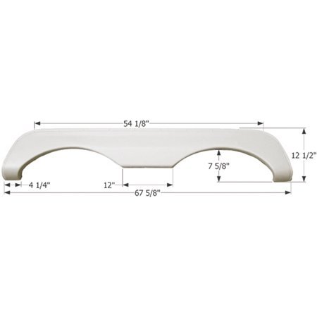 TANDEM FENDER WHITE - Young Farts RV Parts