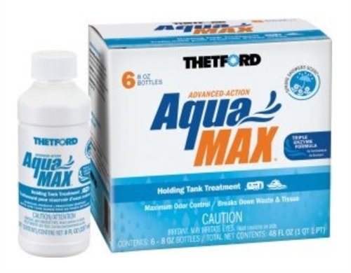 Thetford 96634 - AquaMax Waste Holding Tank Treatment - Spring Showers - (6) 8 Oz Bottles - Young Farts RV Parts