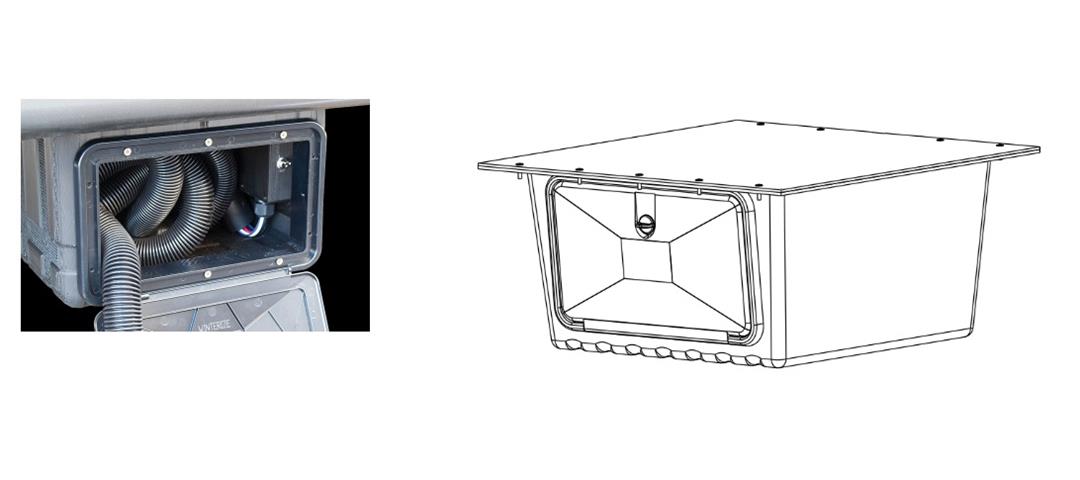 thetford 97625 *SPECIAL ORDER* SANI-COM TURBO STORAGE BOX 19INCH - Young Farts RV Parts