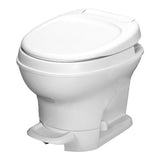 Thetford Aqua-Magic V Toilet Low Profile White Plastic with Full Bowl Flush 31650 - Foot Pedal