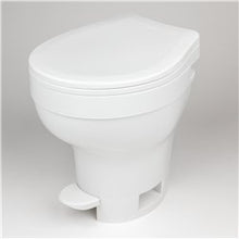 Load image into Gallery viewer, Toilet Thetford 31835 Aqua-Magic ® VI, Permanent, High Profile, Round SloClose ™ Seat And Cover With 17-1/2&quot; Seat Height, Pedal Flush Control, Full Bowl Flush, White, 17-13/16&quot; Length x 15-1/8&quot; Width x 18-1/2&quot; Height - Young Farts RV Parts