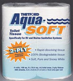 Thetford 03300 Aqua-Soft 2-Ply Toilet Tissue, 4 Roll Pack, Case of 12