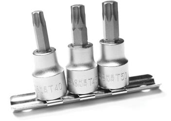 Torx Bit Performance Tool W1337 Use With 3/8" Drive Socket, Brake Caliper Star Bit, Alloy Steel Bit, With T40/ T45/ T50 Bit, Set Of 3 - Young Farts RV Parts