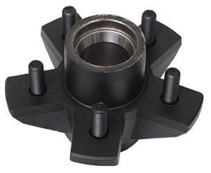 Trailer Axle Hub Dexter Axle 008-256-07 Fits Dexter 2300 to 4000 Pounds Axles, Plain, Painted Gray, 5 x 5