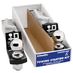 Trailer Hitch Ball Mount Draw-Tite 40058-002 Towing Starter Kit, Class III/ IV, Fits 2" Receiver, 7500 Pound Gross Trailer Weight/ 750 Pound Tongue Weight, Fixed 2" Drop/ 3/4" Rise, Non-Swivel, Non-Extendable, 8-1/2" Shank Length, 1" Hitch Ball Hole, With - Young Farts RV Parts
