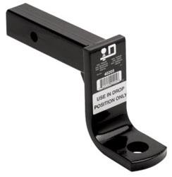 Trailer Hitch Ball Mount Draw-Tite 40205 Ultra Frame ®, Class IV, Fits 2" Receiver, 10000 Pound Gross Trailer Weight/ 1000 Pound Tongue Weight, 6" Drop, Non-Swivel, Non-Extendable, 9" Hollow Shank, 1-1/4" Ball Hole, Without Ball, Powder Coated - Young Farts RV Parts