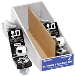 Trailer Hitch Ball Mount Draw-Tite 40644-002 Towing Starter Kit, Class III/ IV, Fits 2" Receiver, 7500 Pound Gross Trailer Weight/ 750 Pound Tongue Weight, Fixed 4" Drop/ 2-3/4" Rise, Non-Swivel, Non-Extendable, 9" Shank Length, 1" Hitch Ball Hole, With 2 - Young Farts RV Parts