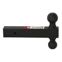 Trailer Hitch Ball Mount Husky Towing 31354 Class III/ IV, Fits 2" Receiver, With Welded 2" Ball and 2-5/16" Ball, 5000 Pound Gross Trailer Weight/ 600 Pound Tongue Weight, 0" Drop and 0" Rise, Non Swivel, Non Extendable, 8" Long Solid Shank, Powder Coat - Young Farts RV Parts