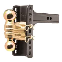 Trailer Hitch Ball Mount Husky Towing 33104 Class III/ IV, For 2" Receiver, 14000 Pound Gross Trailer Weight/ 1400 Pound Tongue Weight, Adjustable 6" Drop Or 5-1/4" Rise, Dual Hitch Ball - 2" (10000 Pound Capacity/ 1000 Pound Tongue Weight) And 2-5/16" (1 - Young Farts RV Parts