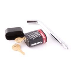 Trailer Hitch Pin Husky Towing 33165 Bent Pin, 1/2" Diameter, Use With 1-1/4" Receiver, Rated TO 3500 Pound Maximum Load, Locking, With Dust Cap, Single - Young Farts RV Parts