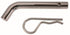 Trailer Hitch Pin Trimax Locks SP125 Bent Pin, 1/2" Diameter, Use With Class I/ II Hitches, With Clip, Chrome, Steel - Young Farts RV Parts