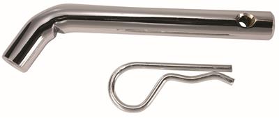 Trailer Hitch Pin Trimax Locks SP200 Bent Pin, 5/8" Diameter, Use With Class III Thru V Hitches, With Clip, Chrome, Steel - Young Farts RV Parts