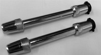 Trailer Hitch Pin Trimax Locks TH45 Barbell Type, 5/8" Diameter, 3-1/2" Span and 4-3/8" Span, Used With Class V Hitches, With Keyed Alike Lock, With Dust Cover - Young Farts RV Parts