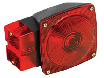 Trailer Light Draw-Tite 2823293 8-Function Tail Light, Incandescent Bulb, Red Lens, 6.09" x 4.59" x 2.87" Size - Young Farts RV Parts